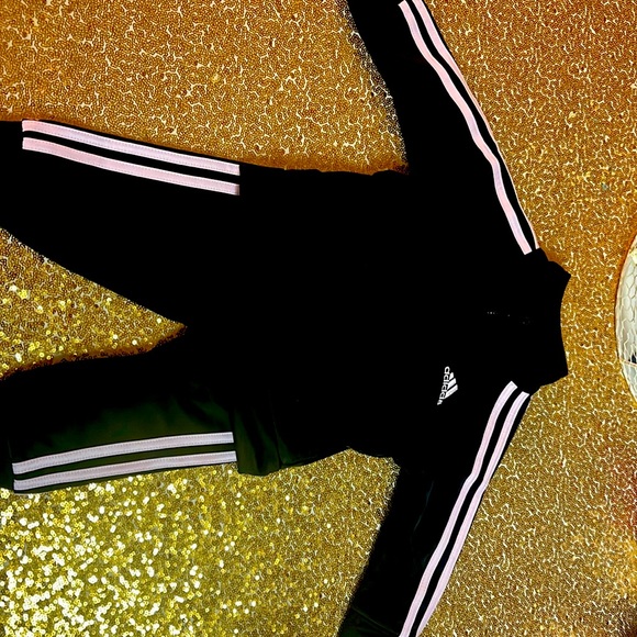 Black and Pink Adidas Track Suit - Picture 1 of 6